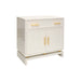 Worlds Away - Marcus White Lacquer 2 Door Cabinet - MARCUS WH - GreatFurnitureDeal