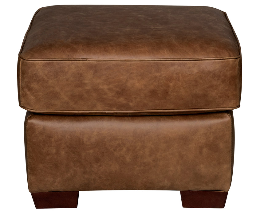 Mariano Italian Leather Furniture - Mark Ottoman in Cinnamon - Mark-CINNAMON-O - GreatFurnitureDeal