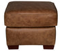 Mariano Italian Leather Furniture - Mark Storage Ottoman in Cinnamon - MARK-O - GreatFurnitureDeal