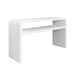 Worlds Away - Waterfall Edge Two Tier Console Table In Textured White Linen - MARSHALL WH - GreatFurnitureDeal