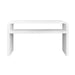 Worlds Away - Waterfall Edge Two Tier Console Table In Textured White Linen - MARSHALL WH - GreatFurnitureDeal