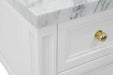 Worlds Away - Bath Vanity With Fluted Leg And Open Cane Shelf - MARTHA WH - GreatFurnitureDeal