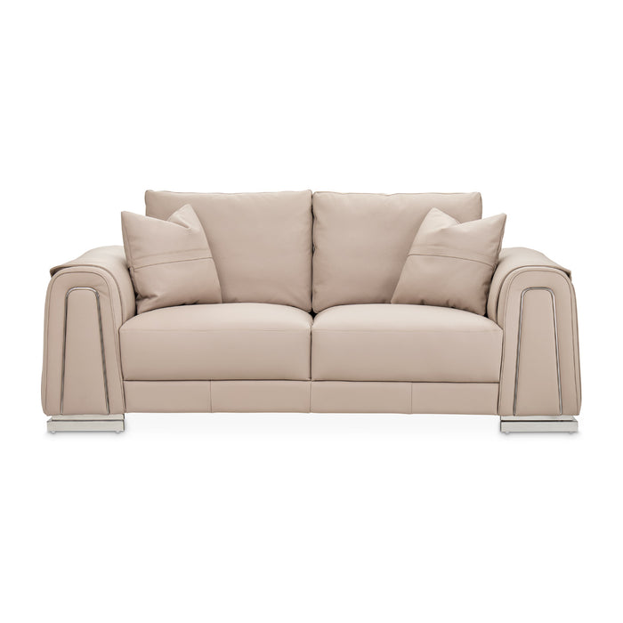 AICO Furniture - Mia Bella"Bergamo"2 Piece Sofa Set"St. Steel - MB-BRGMO15-BRGMO25-TPE-13 - GreatFurnitureDeal