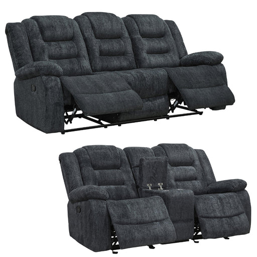 Parker Living - Bolton 2 Piece Manual Dual Reclining Sofa Set in Misty Storm - MBOL#832-MISS-2SET - GreatFurnitureDeal