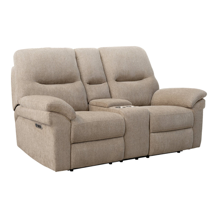 Parker Living - Bryant Power Console Loveseat in Ruffles Wicker - MBRY#822CPH-RFW - GreatFurnitureDeal