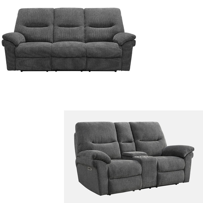 Parker Living - Bryant 2 Piece Power Sofa Set in Ruffles Coal - MBRY#832PH-RFC-2SET - GreatFurnitureDeal