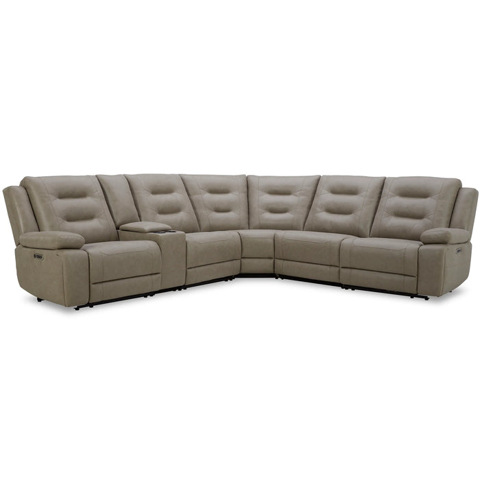 Parker Living - Caldwell 6 Piece Modular Power Reclining Sectional in Tahoe Fog - MCAL-PACKA(H)-TACH - GreatFurnitureDeal