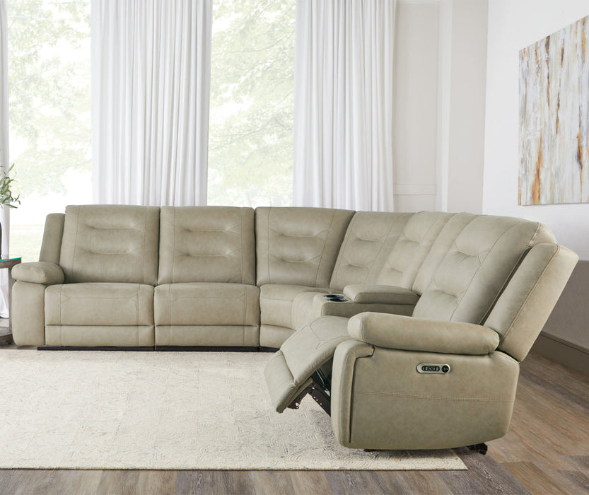 Parker Living - Caldwell 6 Piece Modular Power Reclining Sectional in Tahoe Fog - MCAL-PACKA(H)-TACH - GreatFurnitureDeal