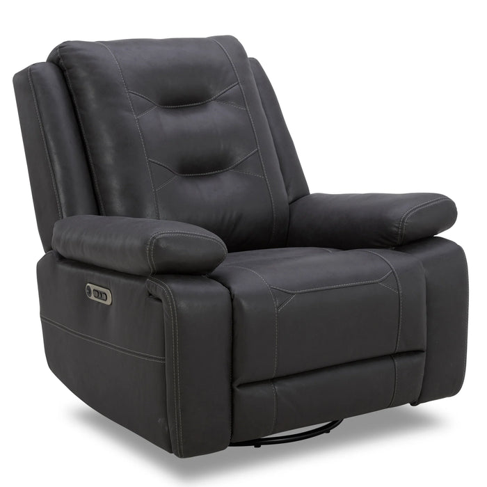 Parker Living - Caldwell Power Swivel Glider Recliner in Tahoe Charcoal (Set of 2) - MCAL#812GSPH-TACH - GreatFurnitureDeal