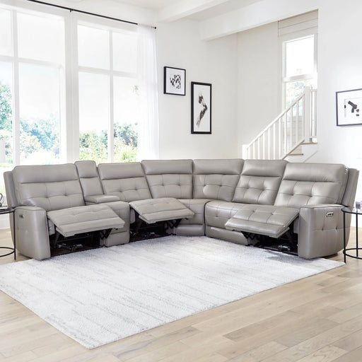 Parker Living - Canterbury 6 Piece Modular Power Reclining Sectional in Pewter - MCAN-PACKA(HZ)-PEW - GreatFurnitureDeal