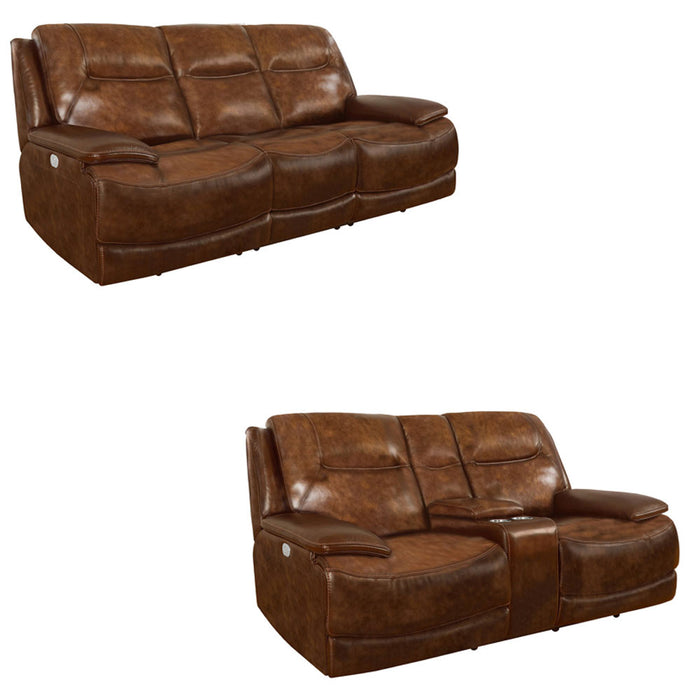 Parker Living - Colossus 2 Piece Power Sofa Set in Napoli Brown - MCOL#832PHZ-NBR-2SET