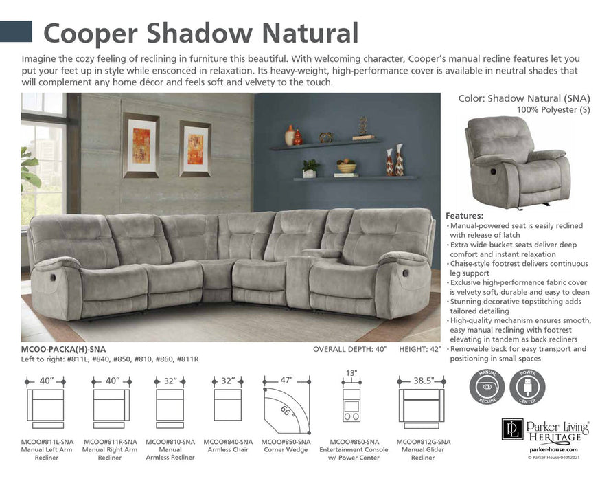 Parker Living - Cooper 6-Piece Sectional in Shadow Natural - MCOO-PACKA-SNA - GreatFurnitureDeal