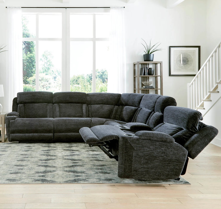 Parker Living - Dalton 6 Piece Reclining Sectional in Lucky Charcoal - MDAL-PACKT(H)-LCH - GreatFurnitureDeal