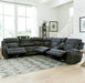 Parker Living - Dalton 6 Piece Reclining Sectional in Lucky Charcoal - MDAL-PACKT(H)-LCH - GreatFurnitureDeal