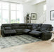 Parker Living - Dalton 6 Piece Reclining Sectional Sofa in Lucky Charcoal - MDAL-PACKT(H)-LCH - GreatFurnitureDeal