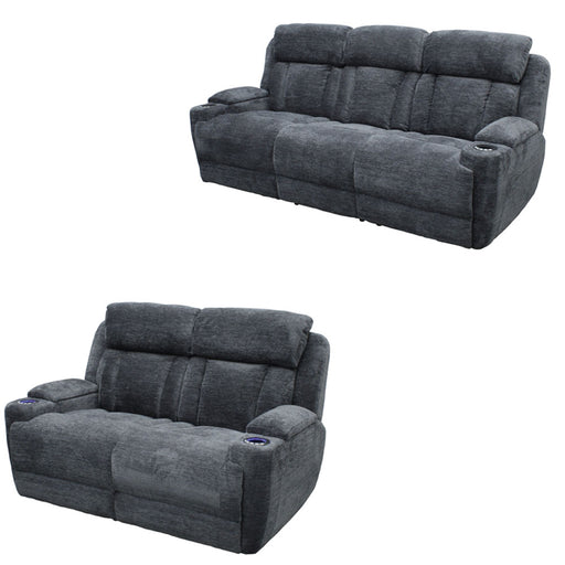 Parker Living - Dalton 2 Piece Power Sofa Set in Lucky Charcoal - MDAL#834PH-LCH-2SET - GreatFurnitureDeal