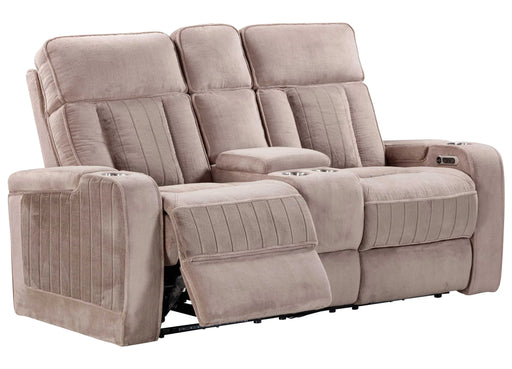 Parker Living - Equinox Power Console Loveseat in Mushroom - MEQU#822CPH-MURM - GreatFurnitureDeal