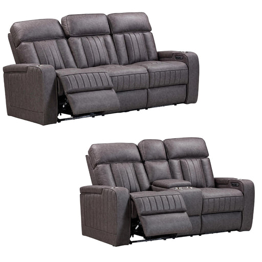 Parker Living - Equinox 2 Piece Power Reclining Sofa Set in Mercury - MEQU#834PH-MERC-2SET - GreatFurnitureDeal