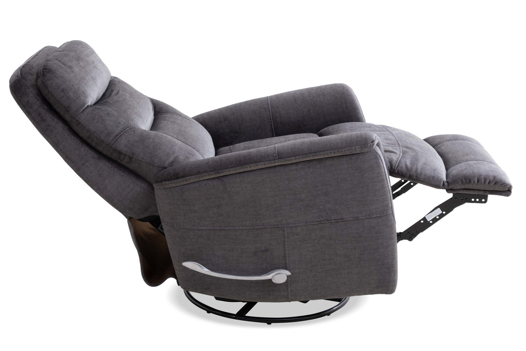 Parker Living - Gemini Manual Swivel Glider Recliner in Capri Charcoal (Set of 2) - MGEM#812GS-CCH - GreatFurnitureDeal