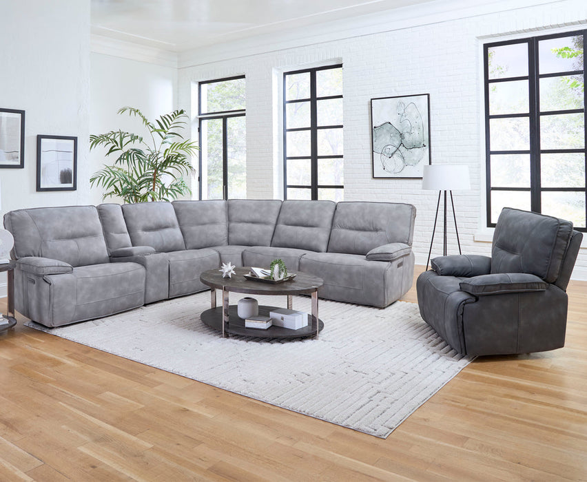 Parker Living - Gladiator 6 Piece Sectional Sofa in Sky - MGLA-PACKA(H)-SKY - GreatFurnitureDeal