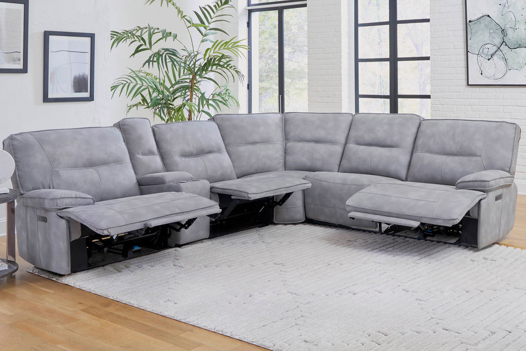 Parker Living - Gladiator 6 Piece Sectional Sofa in Sky - MGLA-PACKA(H)-SKY - GreatFurnitureDeal