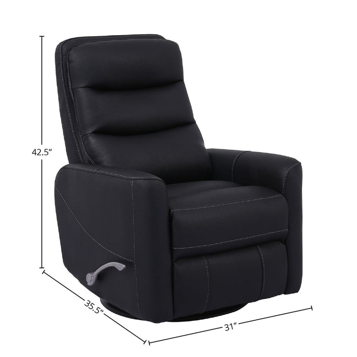 Parker Living - Hercules Manual Swivel Glider Recliner in Black (Set of 2) - MHER#812GS-BLC - GreatFurnitureDeal