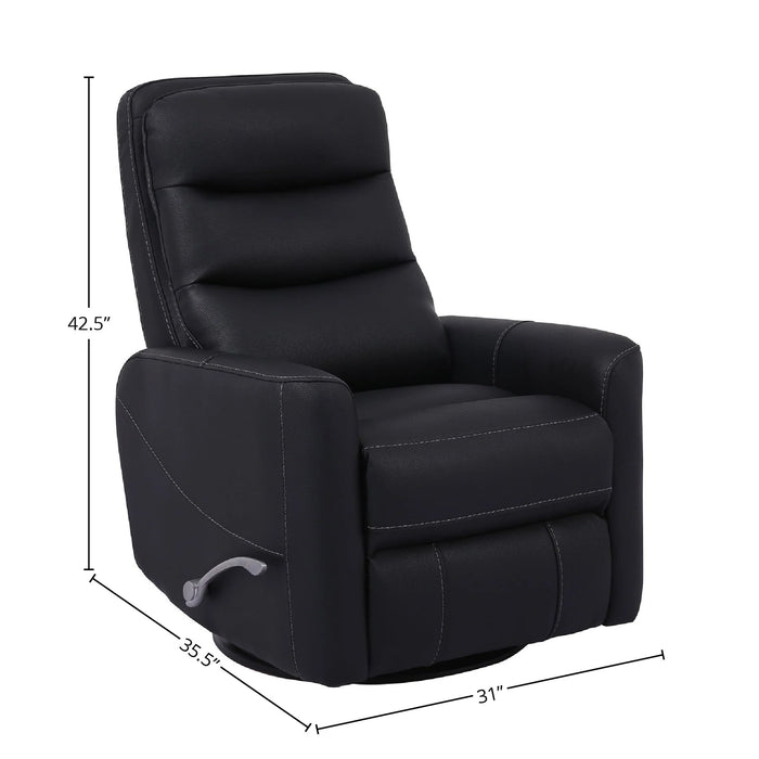 Parker Living - Hercules Swivel Glider Recliner in Black(Set of 2) - MHER#812GS-2-BLC - GreatFurnitureDeal