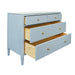 Worlds Away - Michelle Four Drawer Chest In Textured Light Blue Linen - MICHELLE LB - GreatFurnitureDeal