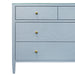 Worlds Away - Michelle Four Drawer Chest In Textured Light Blue Linen - MICHELLE LB - GreatFurnitureDeal