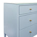 Worlds Away - Michelle Four Drawer Chest In Textured Light Blue Linen - MICHELLE LB - GreatFurnitureDeal
