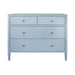 Worlds Away - Michelle Four Drawer Chest In Textured Light Blue Linen - MICHELLE LB - GreatFurnitureDeal