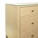 Worlds Away - Michelle Four Drawer Chest In Natural Grasscloth - MICHELLE NAT - GreatFurnitureDeal