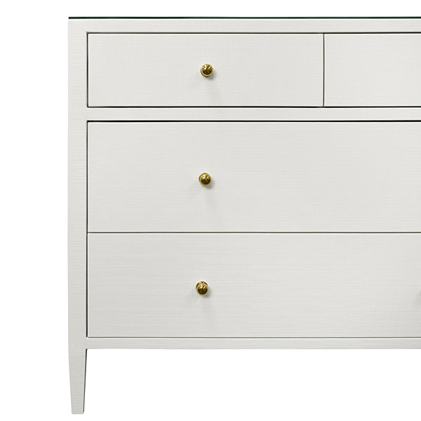 Worlds Away - Michelle Four Drawer Chest In Textured White - MICHELLE WH - GreatFurnitureDeal