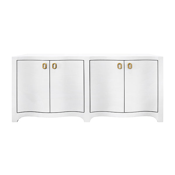 Worlds Away - Miffy Curved Front Four Door Buffet in Textured White - MIFFY WH - GreatFurnitureDeal