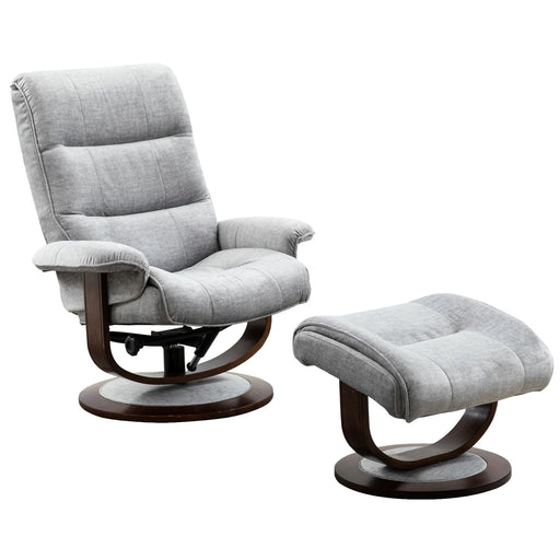 Parker Living - Knight Manual Reclining Swivel Chair and Ottoman in Haze - MKNI#212S-HAZ - GreatFurnitureDeal