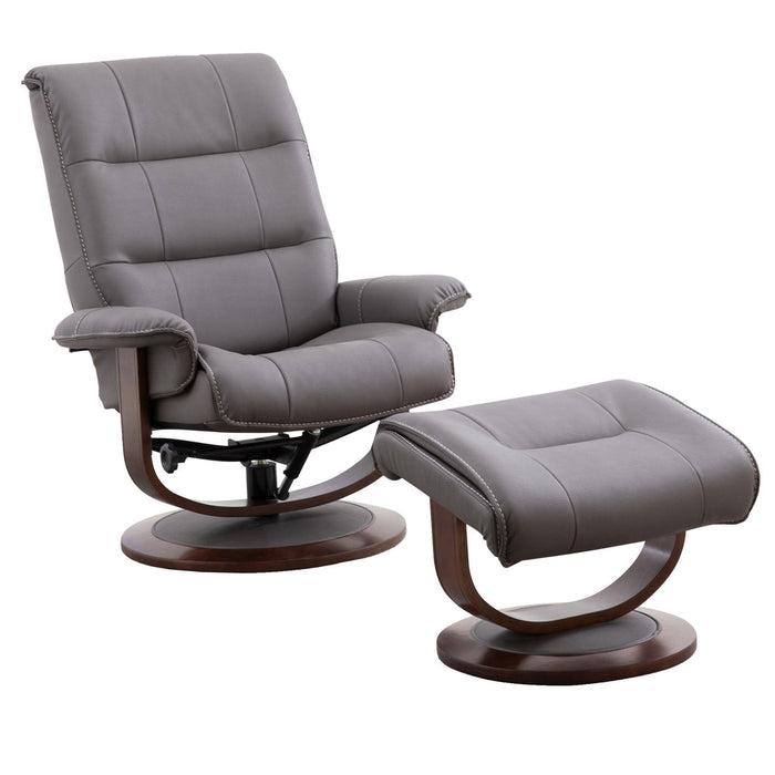 Parker Living - Knight Manual Reclining Swivel Chair and Ottoman in Haze - MKNI#212S-HAZ - GreatFurnitureDeal