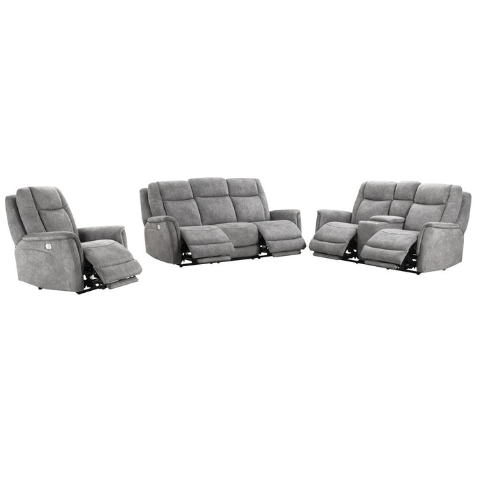 Parker Living - Linus Power Zero Gravity Console Loveseat in Hudson Grey - MLIN#822CPHZ-HGY - GreatFurnitureDeal