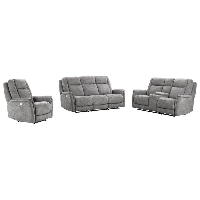 Parker Living - Linus Power Zero Gravity Console Loveseat in Hudson Grey - MLIN#822CPHZ-HGY - GreatFurnitureDeal
