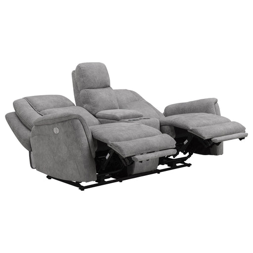 Parker Living - Linus Power Zero Gravity Console Loveseat in Hudson Grey - MLIN#822CPHZ-HGY - GreatFurnitureDeal