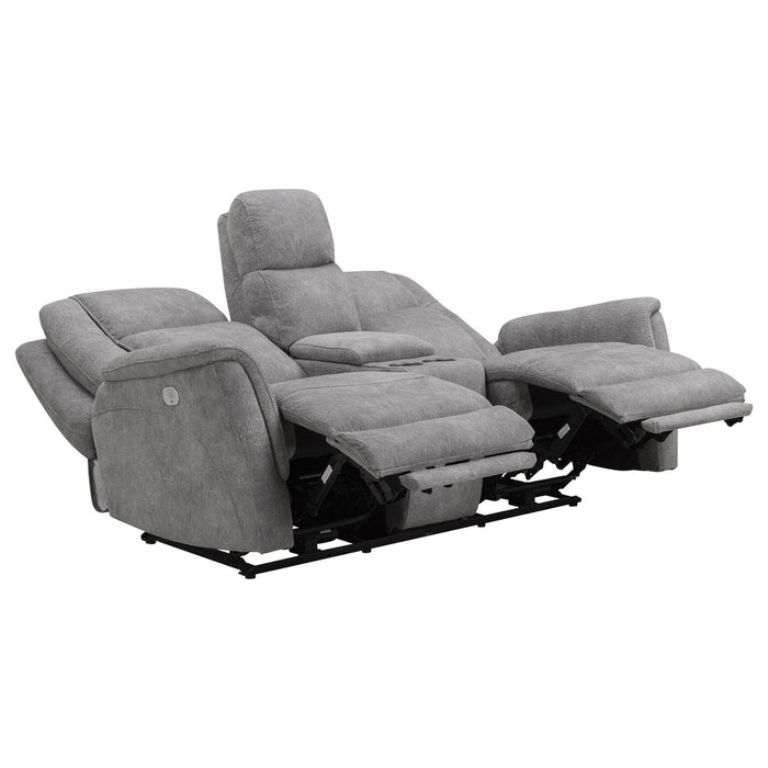 Parker Living - Linus Power Zero Gravity Console Loveseat in Hudson Grey - MLIN#822CPHZ-HGY - GreatFurnitureDeal