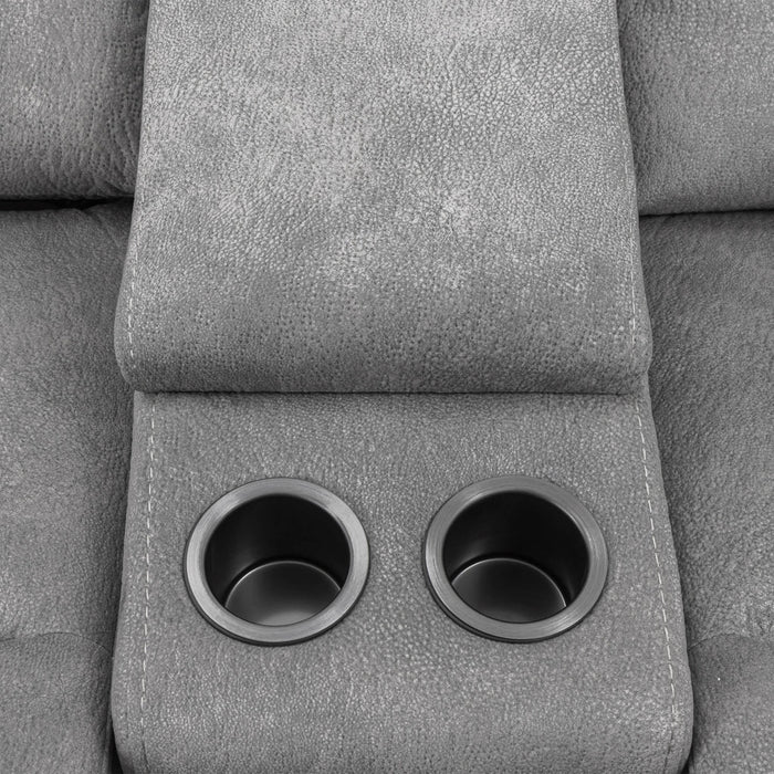 Parker Living - Linus Power Zero Gravity Console Loveseat in Hudson Grey - MLIN#822CPHZ-HGY - GreatFurnitureDeal