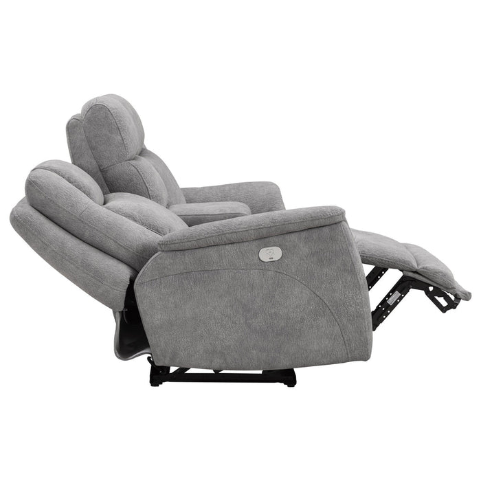 Parker Living - Linus Power Zero Gravity Console Loveseat in Hudson Grey - MLIN#822CPHZ-HGY - GreatFurnitureDeal