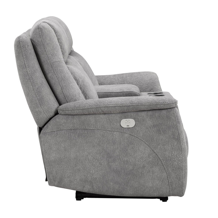 Parker Living - Linus Power Zero Gravity Console Loveseat in Hudson Grey - MLIN#822CPHZ-HGY - GreatFurnitureDeal