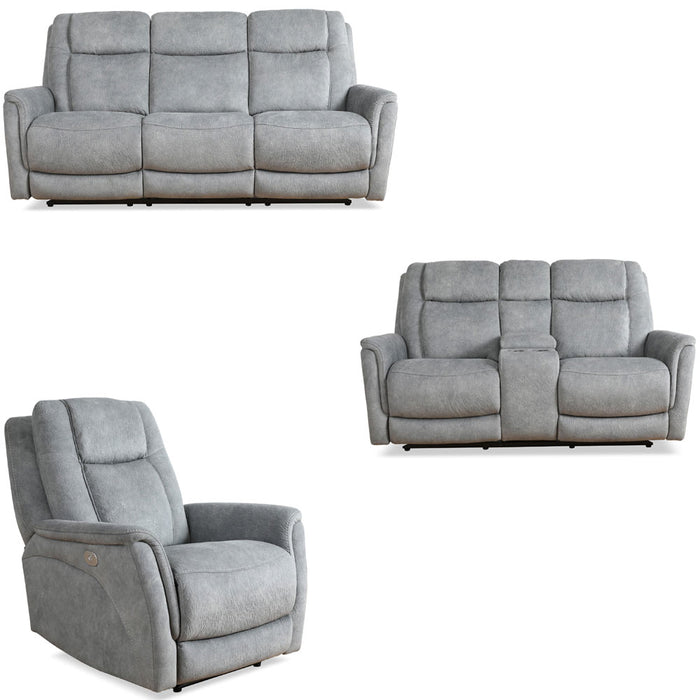 Parker Living - Linus 3 Piece Power Living Rom Set in Grey - MLIN#832PHZ-HGY-3SET - GreatFurnitureDeal