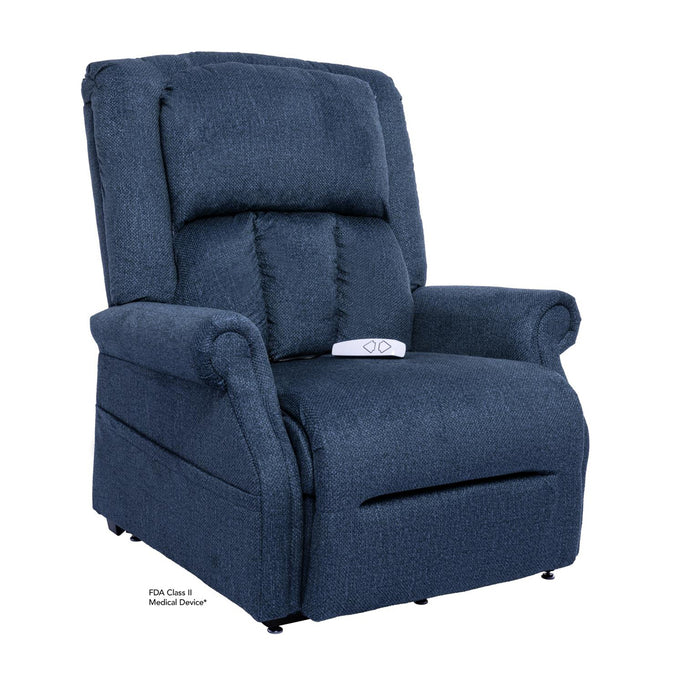 Southern Motion - Vance Trio Tenacity Layflat Lift Recliner with Heat and Massage in Wine - 7001HM Vance Blue