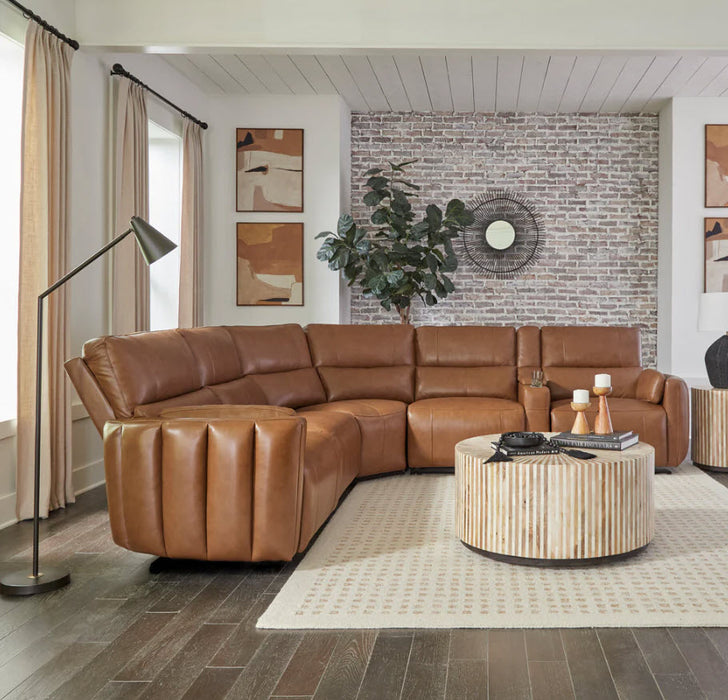 Parker Living - Modesto 6 Piece Modular Power Reclining Sectional with Power Adjustable Headrests in Sable - MMOD-PACKA(H)-SABL - GreatFurnitureDeal