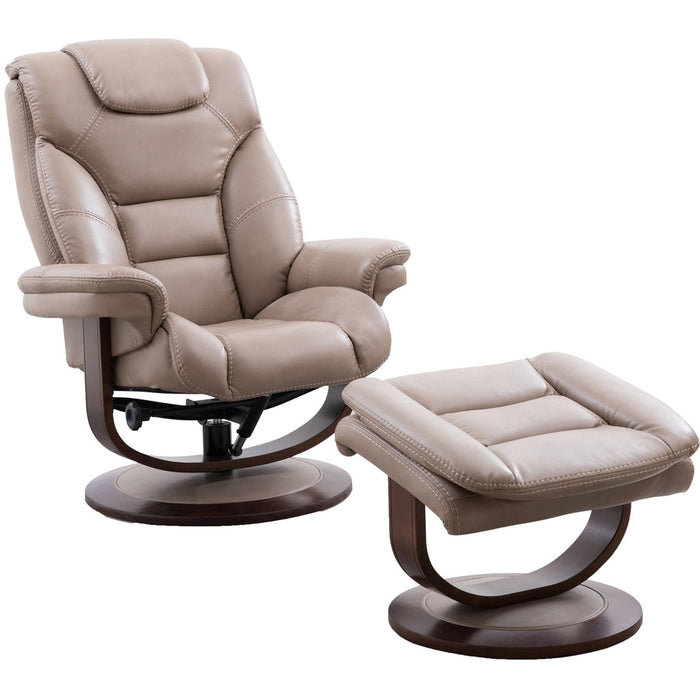 Parker Living - Monarch Manual Reclining Swivel Chair and Ottoman in Linen - MMON#212S-LIN
