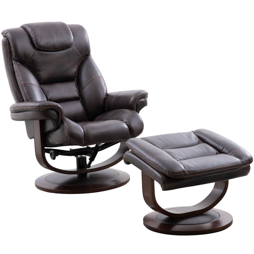 Parker Living - Monarch Manual Reclining Swivel Chair and Ottoman in Truffle - MMON#212S-TRU - GreatFurnitureDeal