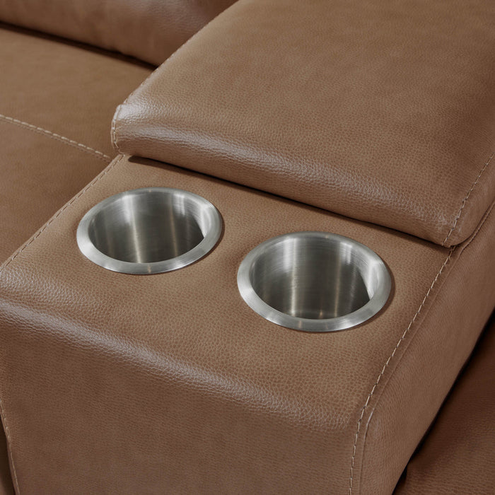 Parker Living - Momentum 6 Piece Modular Power Reclining Sectional in Cashew - MMTM-PACKA(HZ)-HM-CSHW - GreatFurnitureDeal