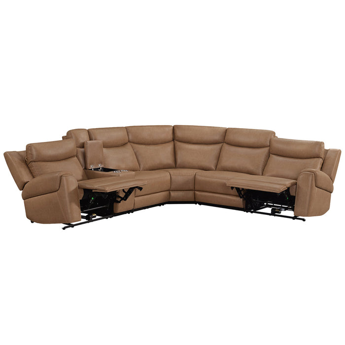 Parker Living - Momentum 6 Piece Modular Power Reclining Sectional in Cashew - MMTM-PACKA(HZ)-HM-CSHW - GreatFurnitureDeal